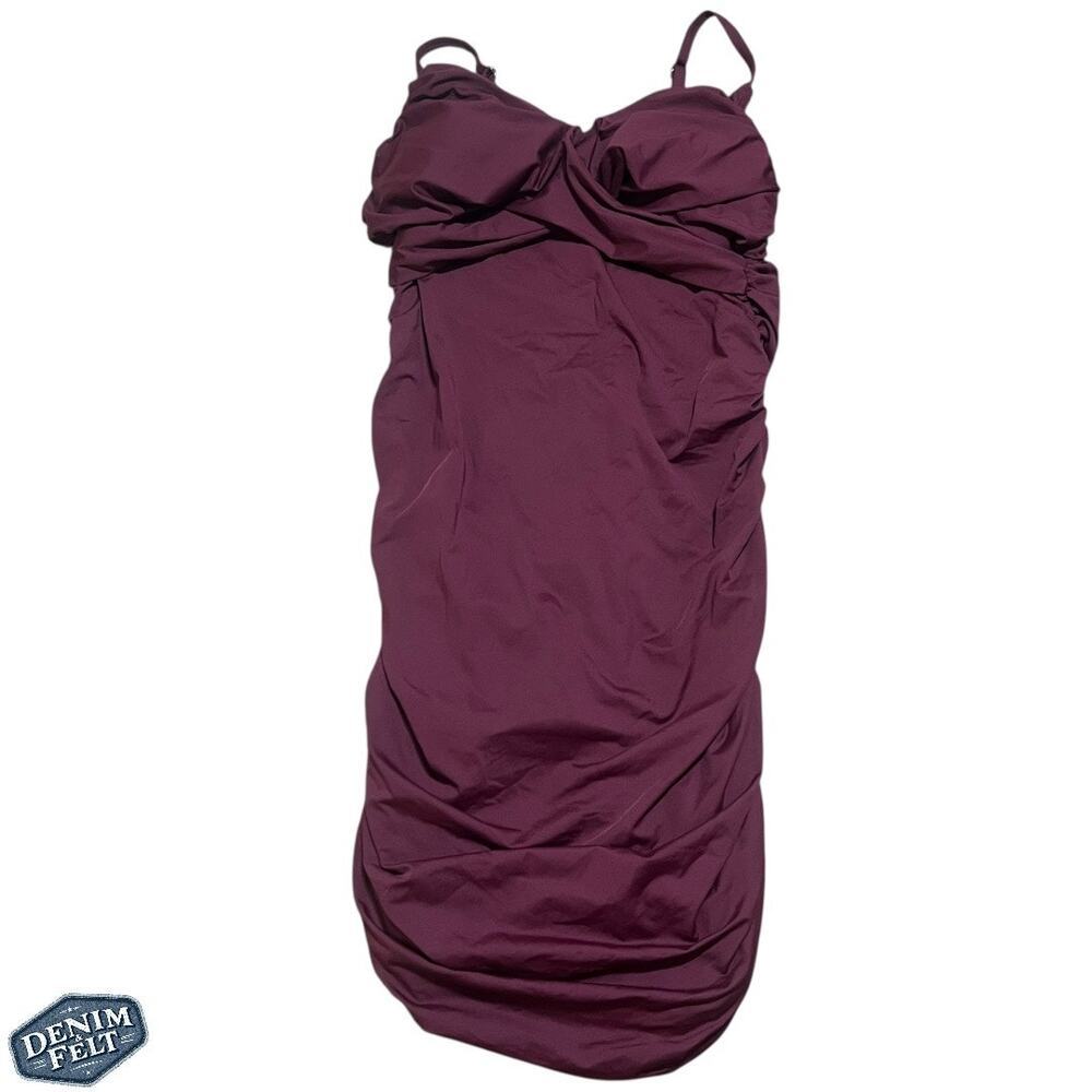 Halara Deep V Neck Adjustable Strap Backless Ruch… - image 10